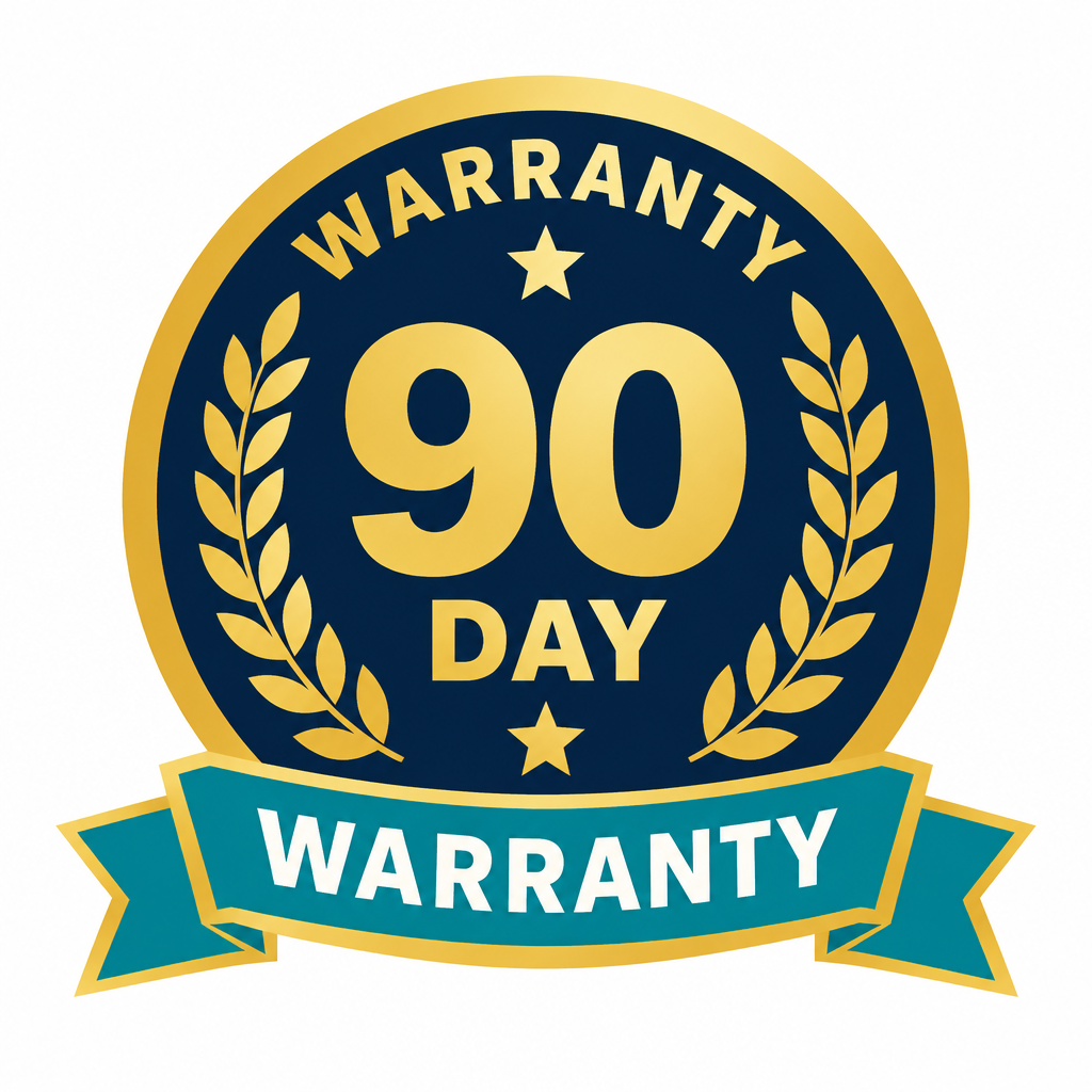 90-Day Warranty badge